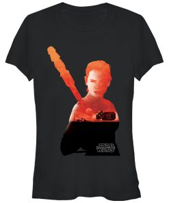 Junior’s Star Wars The Force Awakens Rey Speeder Silhouette T-Shirt