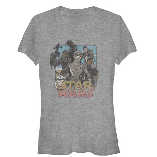 Junior’s Star Wars The Force Awakens Rey and Crew T-Shirt