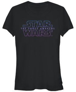 Junior’s Star Wars The Force Awakens Starry Logo T-Shirt