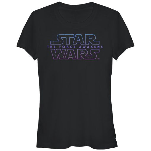 Junior’s Star Wars The Force Awakens Starry Logo T-Shirt