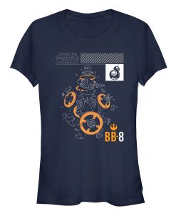 Junior’s Star Wars The Last Jedi BB-8 Deconstruct T-Shirt