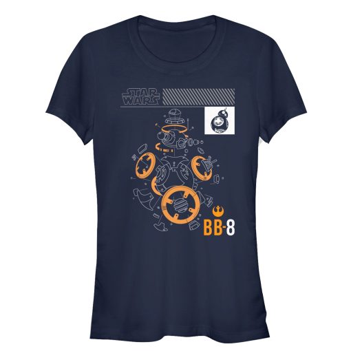 Junior’s Star Wars The Last Jedi BB-8 Deconstruct T-Shirt