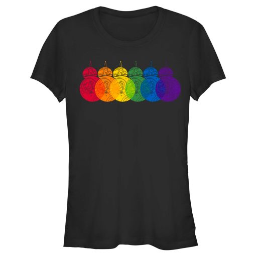 Junior’s Star Wars The Last Jedi BB-8 Pride Rainbow T-Shirt