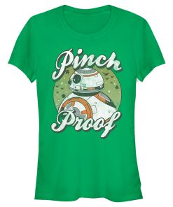 Junior’s Star Wars The Last Jedi BB-8 St. Patrick’s Day Pinch Proof T-Shirt