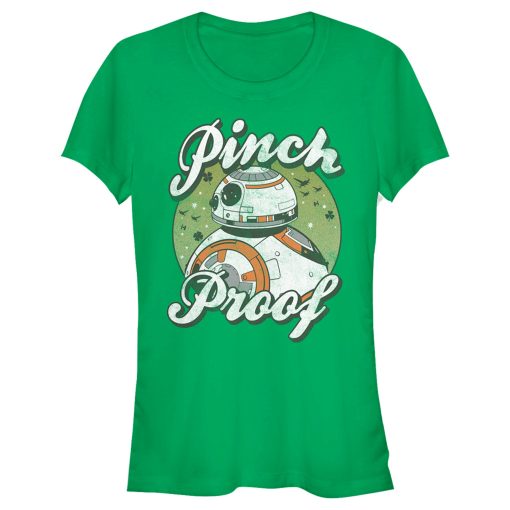 Junior’s Star Wars The Last Jedi BB-8 St. Patrick’s Day Pinch Proof T-Shirt