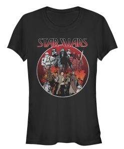 Junior’s Star Wars The Last Jedi Character Circle T-Shirt