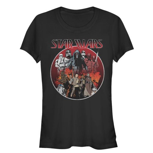 Junior’s Star Wars The Last Jedi Character Circle T-Shirt