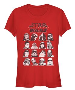 Junior’s Star Wars The Last Jedi Character Page T-Shirt