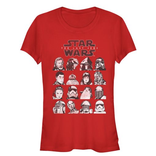 Junior’s Star Wars The Last Jedi Character Page T-Shirt