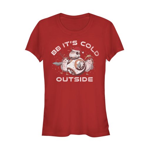 Junior’s Star Wars The Last Jedi Christmas Cold BB-8 T-Shirt