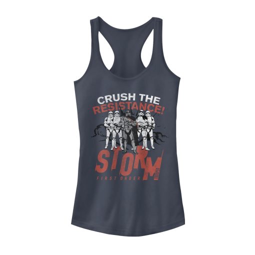 Junior’s Star Wars The Last Jedi Crush the Resistance Racerback Tank Top