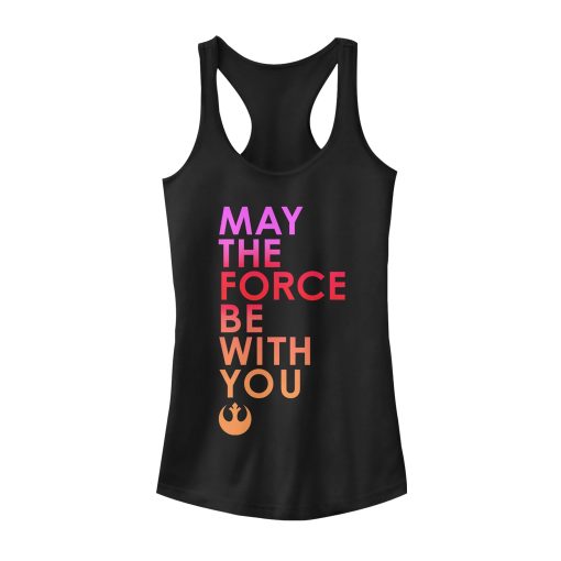 Junior’s Star Wars The Last Jedi Force Be With You Racerback Tank Top