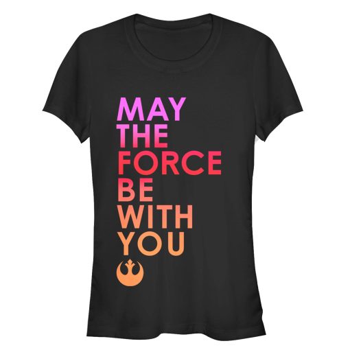 Junior’s Star Wars The Last Jedi Force Be With You T-Shirt