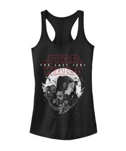 Junior’s Star Wars The Last Jedi Group Planet Logo Racerback Tank Top