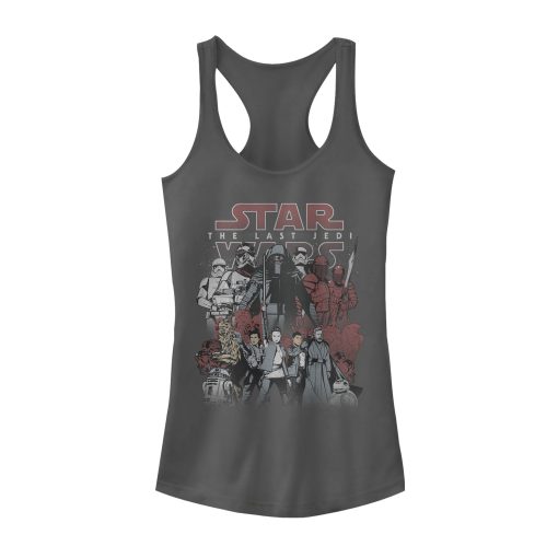 Junior’s Star Wars The Last Jedi Group Shot Racerback Tank Top