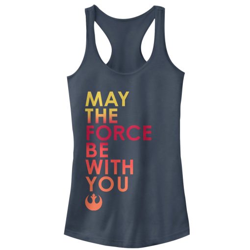 Junior’s Star Wars The Last Jedi May the Force Racerback Tank Top