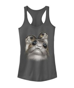 Junior’s Star Wars The Last Jedi Porg Eyes Racerback Tank Top