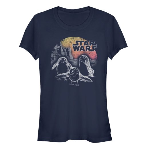 Junior’s Star Wars The Last Jedi Porg Sunset T-Shirt