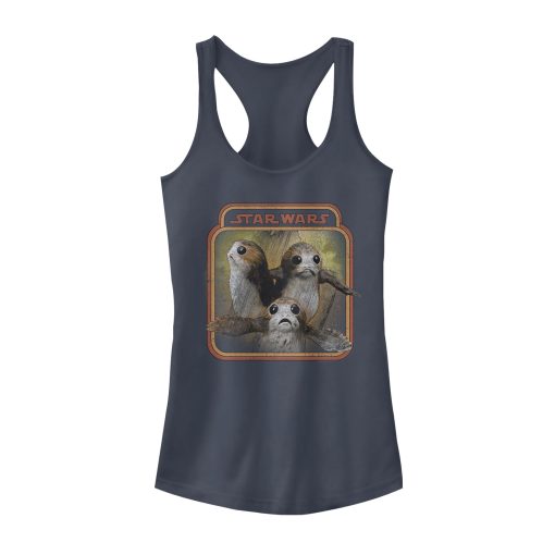 Junior’s Star Wars The Last Jedi Porgs Frame Racerback Tank Top