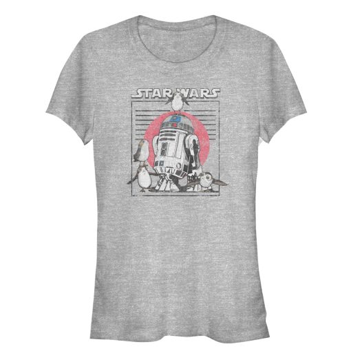 Junior’s Star Wars The Last Jedi R2-D2 Porg Party T-Shirt