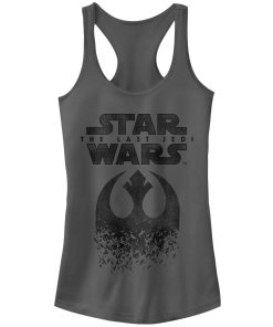 Junior’s Star Wars The Last Jedi Rebel Logo Fleck Racerback Tank Top