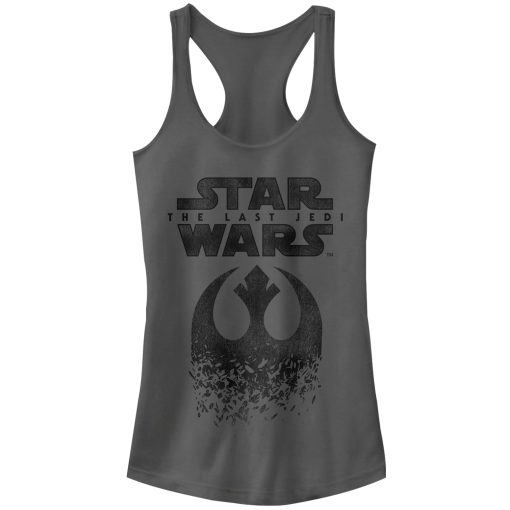 Junior’s Star Wars The Last Jedi Rebel Logo Fleck Racerback Tank Top