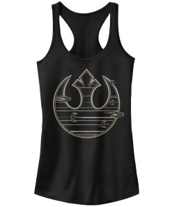 Junior’s Star Wars The Last Jedi Rebel Logo Streak Racerback Tank Top