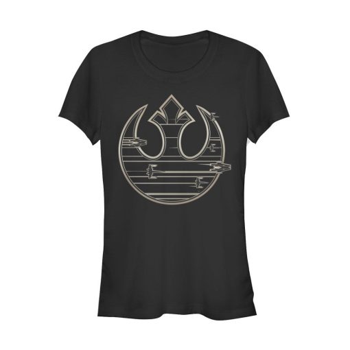 Junior’s Star Wars The Last Jedi Rebel Logo Streak T-Shirt