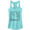 Junior’s Star Wars The Last Jedi Resist Mantra Racerback Tank Top