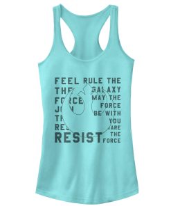 Junior’s Star Wars The Last Jedi Resist Mantra Racerback Tank Top