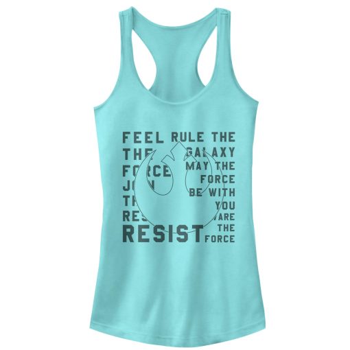 Junior’s Star Wars The Last Jedi Resist Mantra Racerback Tank Top