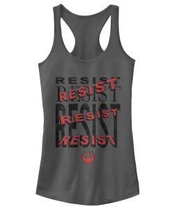 Junior’s Star Wars The Last Jedi Resist Repeat Racerback Tank Top