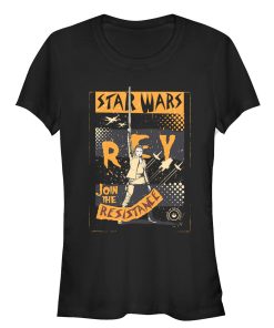 Junior’s Star Wars The Last Jedi Rey Join Resistance T-Shirt
