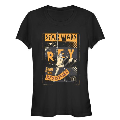 Junior’s Star Wars The Last Jedi Rey Join Resistance T-Shirt