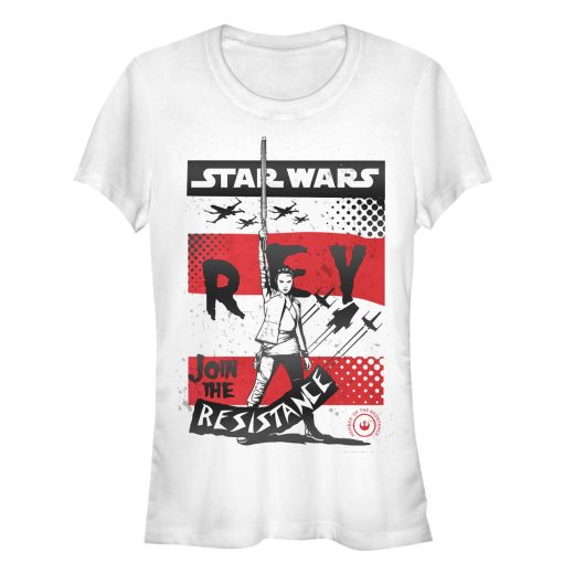 Junior’s Star Wars The Last Jedi Rey Message T-Shirt