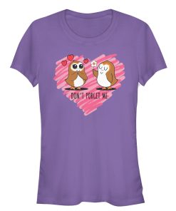 Junior’s Star Wars The Last Jedi Valentine Don’t Porget Me Cartoon T-Shirt