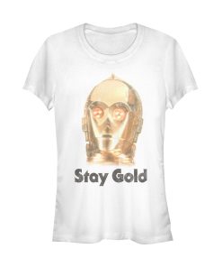Junior’s Star Wars The Rise of Skywalker C-3PO Stay Gold T-Shirt