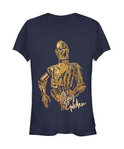 Junior’s Star Wars The Rise of Skywalker C-3PO Stay Golden T-Shirt