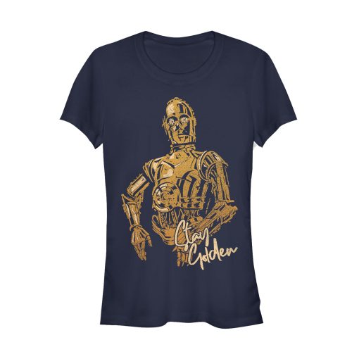 Junior’s Star Wars The Rise of Skywalker C-3PO Stay Golden T-Shirt