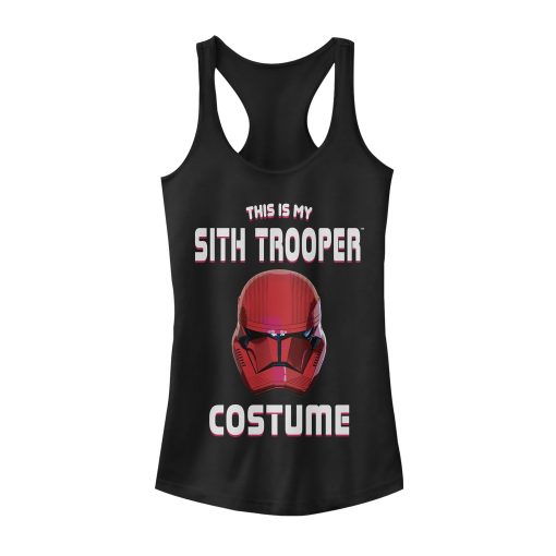 Junior’s Star Wars The Rise of Skywalker Halloween Sith Trooper Costume Racerback Tank Top