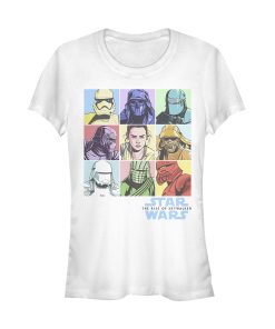 Junior’s Star Wars The Rise of Skywalker Pastel Character Box T-Shirt