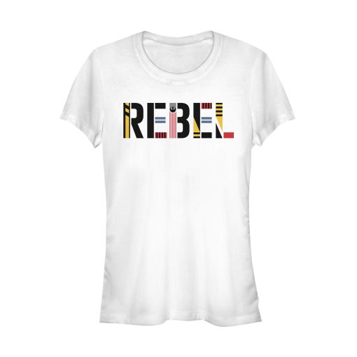 Junior’s Star Wars The Rise of Skywalker Rebel Text T-Shirt