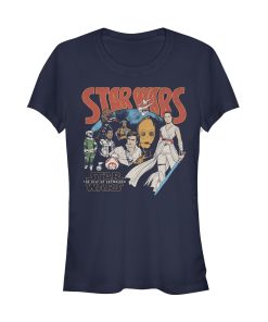 Junior’s Star Wars The Rise of Skywalker Retro Collage T-Shirt