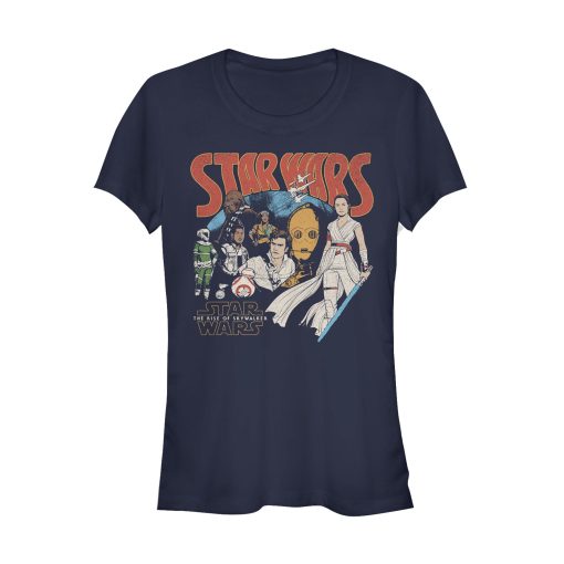 Junior’s Star Wars The Rise of Skywalker Retro Collage T-Shirt