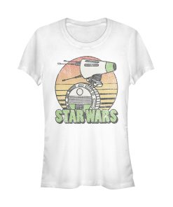 Junior’s Star Wars The Rise of Skywalker Retro D-0 Sunset T-Shirt