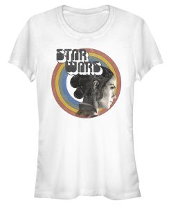 Junior’s Star Wars The Rise of Skywalker Rey Vintage Rainbow T-Shirt