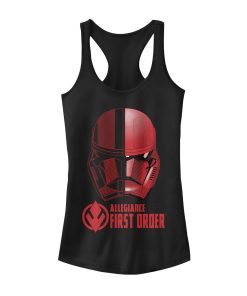 Junior’s Star Wars The Rise of Skywalker Sith Trooper Dual Helmet Racerback Tank Top