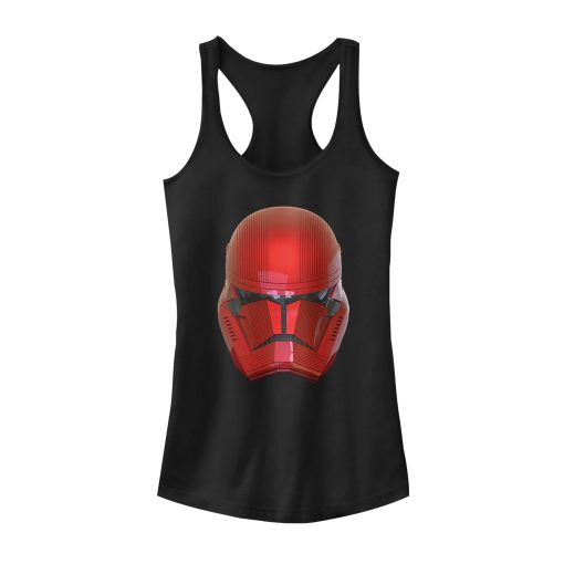 Junior’s Star Wars The Rise of Skywalker Sith Trooper Helmet Racerback Tank Top