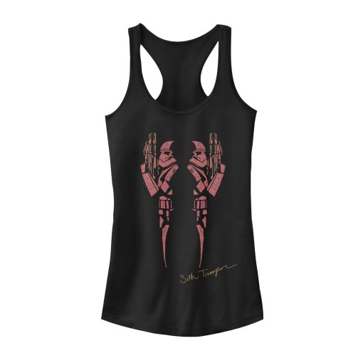 Junior’s Star Wars The Rise of Skywalker Sith Trooper Inkblot Racerback Tank Top