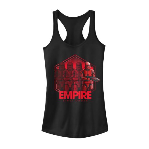 Junior’s Star Wars The Rise of Skywalker Sith Trooper Reflection Racerback Tank Top